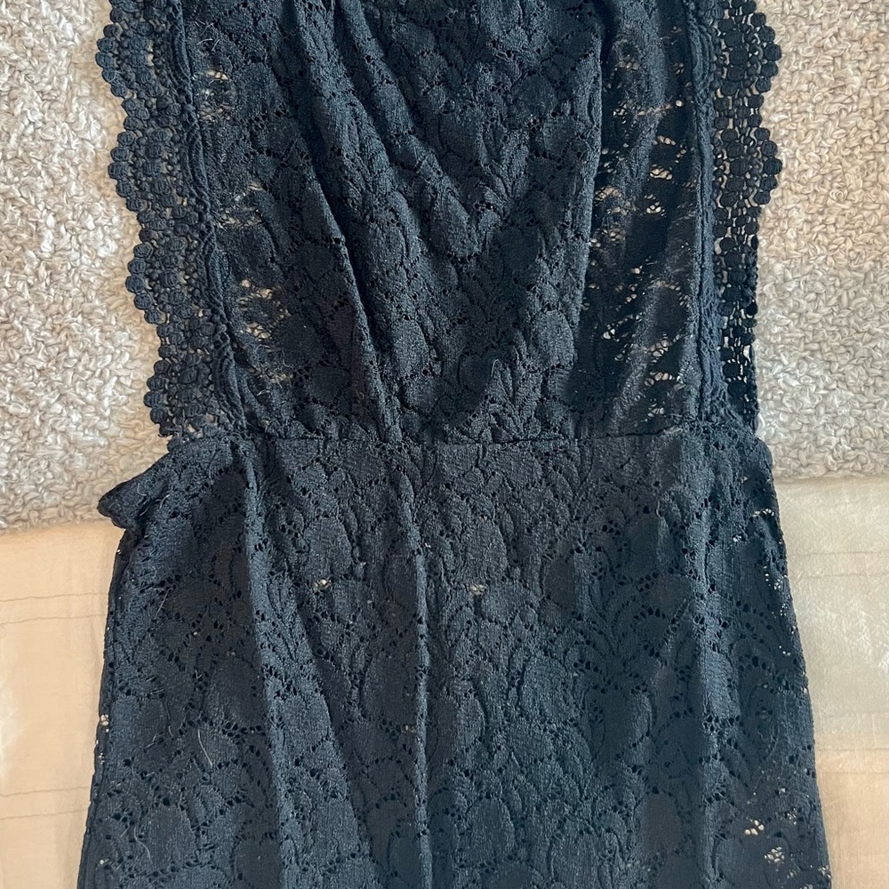 Free People Racerback Black Lace Tank Top Size Small - Picture 6 of 6